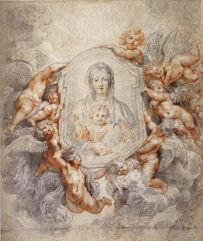 Peter Paul Rubens Portrait of the angel around Virgin Mary Germany oil painting art